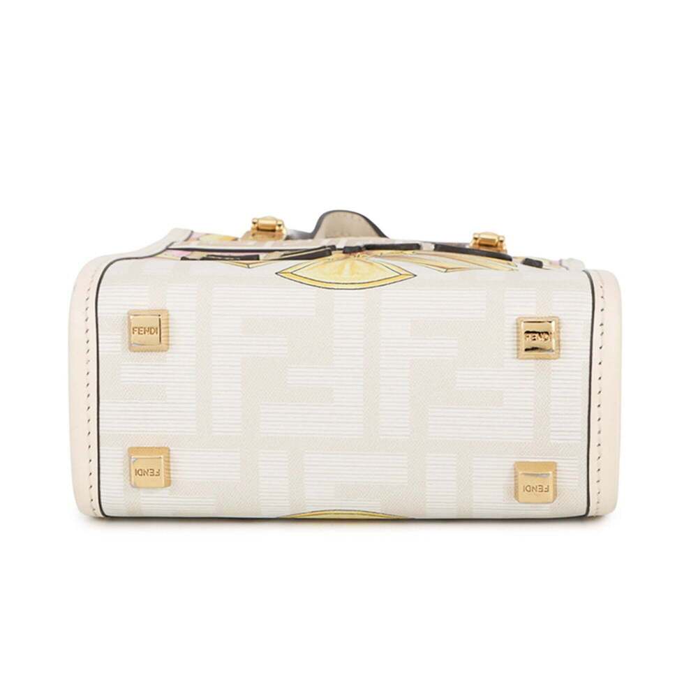 Fendi Handbag Fenderche Sunshine Shopper Mini Canvas 8BS051 2-way Shoulder Ba... - Picture 3 of 16